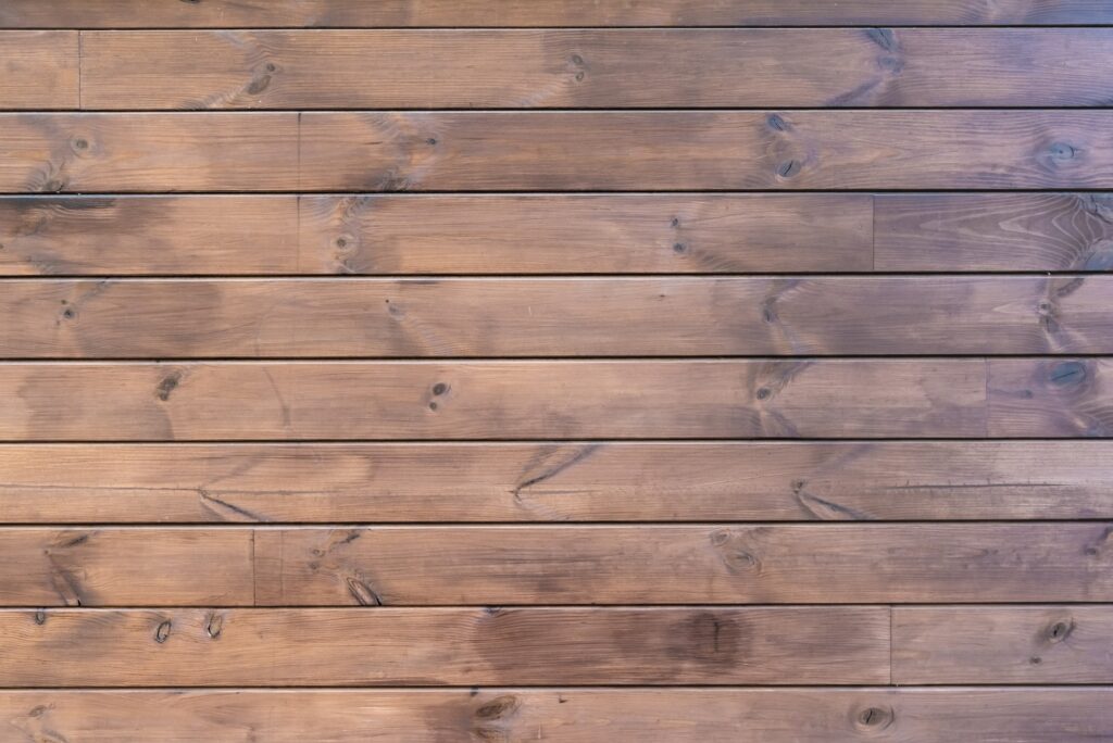 close-up view of brown hardwood background with horizontal planks