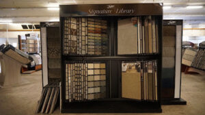 Carpet flooring samples displayed in a Las Vegas flooring showroom