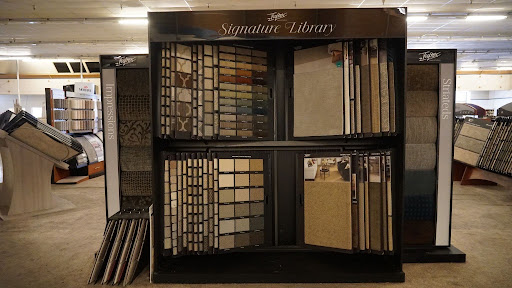 Carpet flooring samples displayed in a Las Vegas flooring showroom